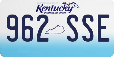 KY license plate 962SSE