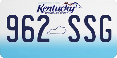 KY license plate 962SSG