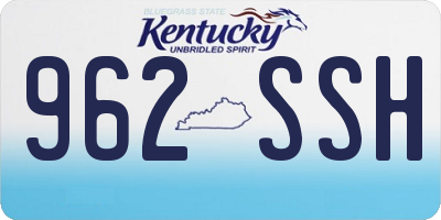 KY license plate 962SSH