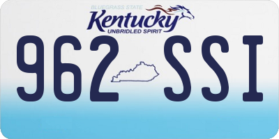 KY license plate 962SSI