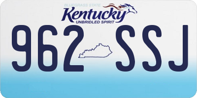 KY license plate 962SSJ