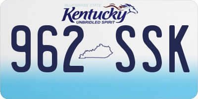 KY license plate 962SSK