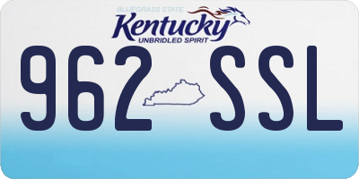 KY license plate 962SSL