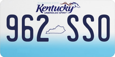 KY license plate 962SSO