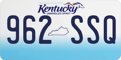 KY license plate 962SSQ