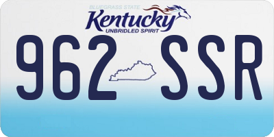 KY license plate 962SSR