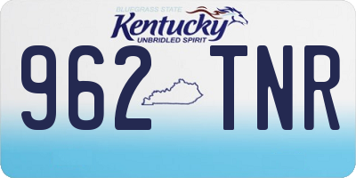 KY license plate 962TNR