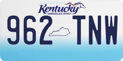 KY license plate 962TNW