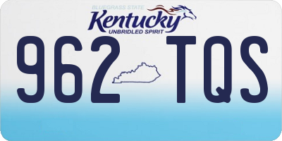 KY license plate 962TQS