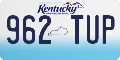 KY license plate 962TUP