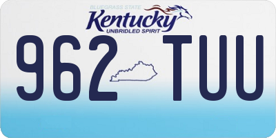 KY license plate 962TUU