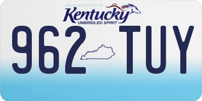 KY license plate 962TUY