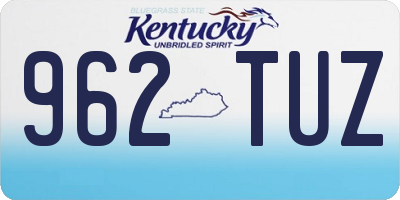 KY license plate 962TUZ