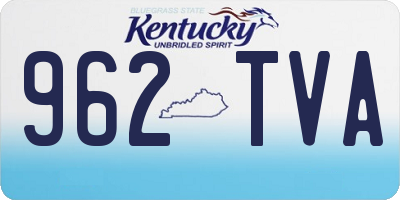 KY license plate 962TVA