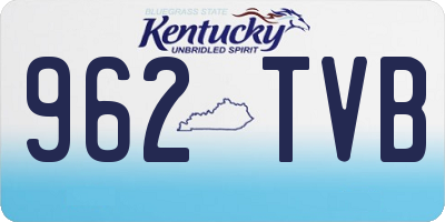 KY license plate 962TVB