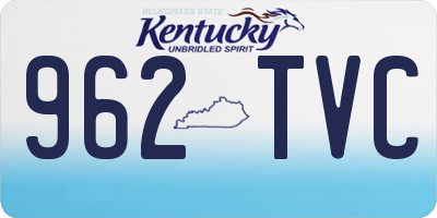 KY license plate 962TVC