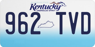 KY license plate 962TVD