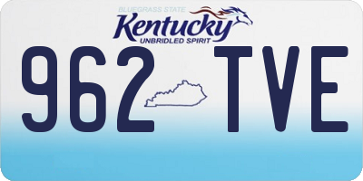 KY license plate 962TVE