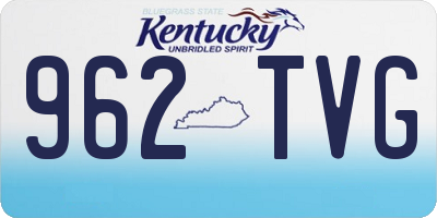 KY license plate 962TVG