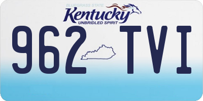 KY license plate 962TVI