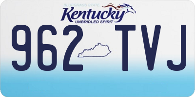 KY license plate 962TVJ