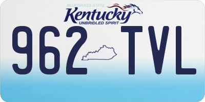 KY license plate 962TVL