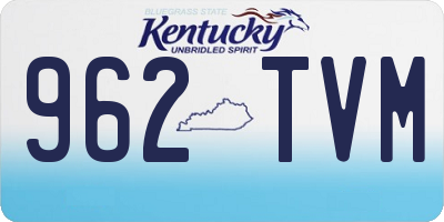 KY license plate 962TVM