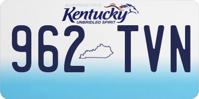 KY license plate 962TVN