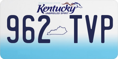 KY license plate 962TVP