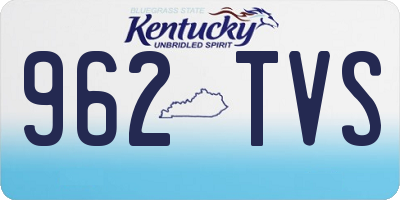 KY license plate 962TVS