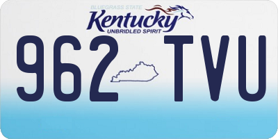 KY license plate 962TVU