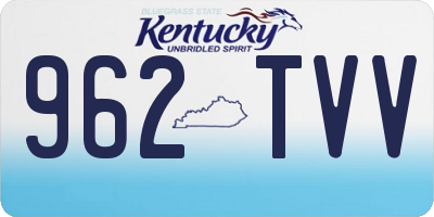 KY license plate 962TVV