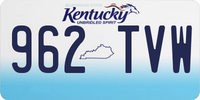 KY license plate 962TVW