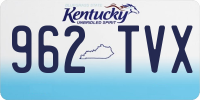 KY license plate 962TVX