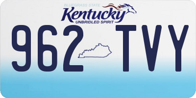 KY license plate 962TVY