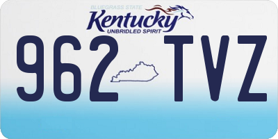 KY license plate 962TVZ