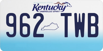 KY license plate 962TWB
