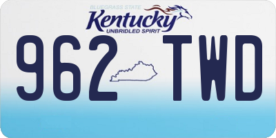 KY license plate 962TWD