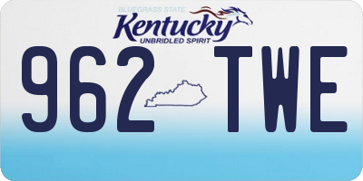 KY license plate 962TWE