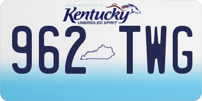 KY license plate 962TWG