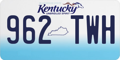 KY license plate 962TWH
