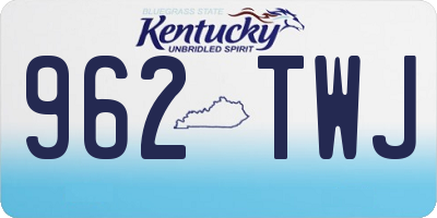 KY license plate 962TWJ
