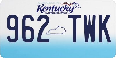 KY license plate 962TWK