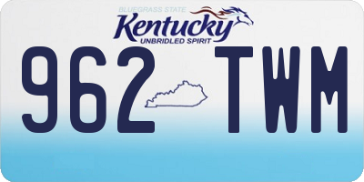 KY license plate 962TWM