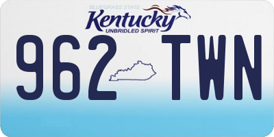 KY license plate 962TWN