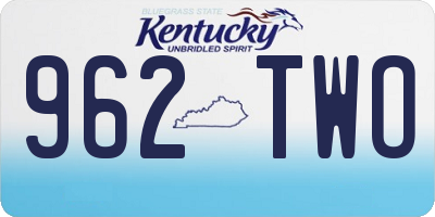 KY license plate 962TWO