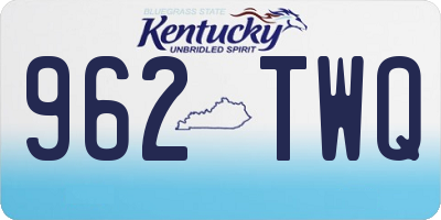 KY license plate 962TWQ