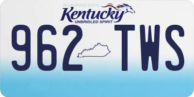KY license plate 962TWS
