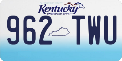 KY license plate 962TWU