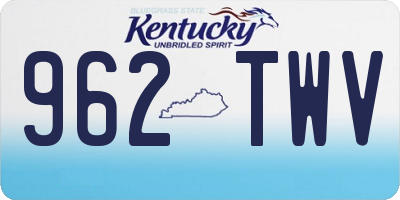 KY license plate 962TWV